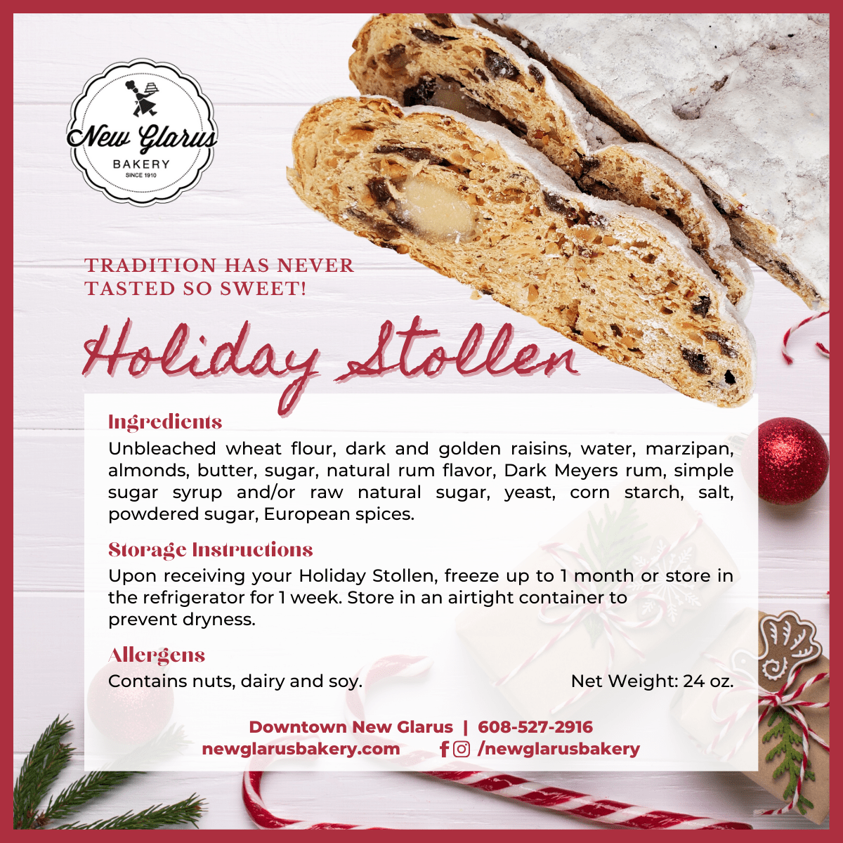 New Glarus Stollen - Pre-Order Christmas in July - Image 2